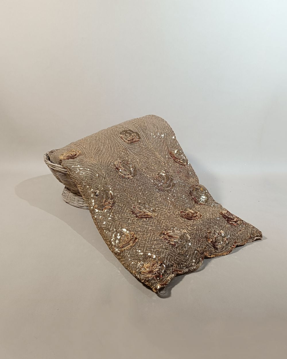 Net Work Golden Colour 52 Inches Width