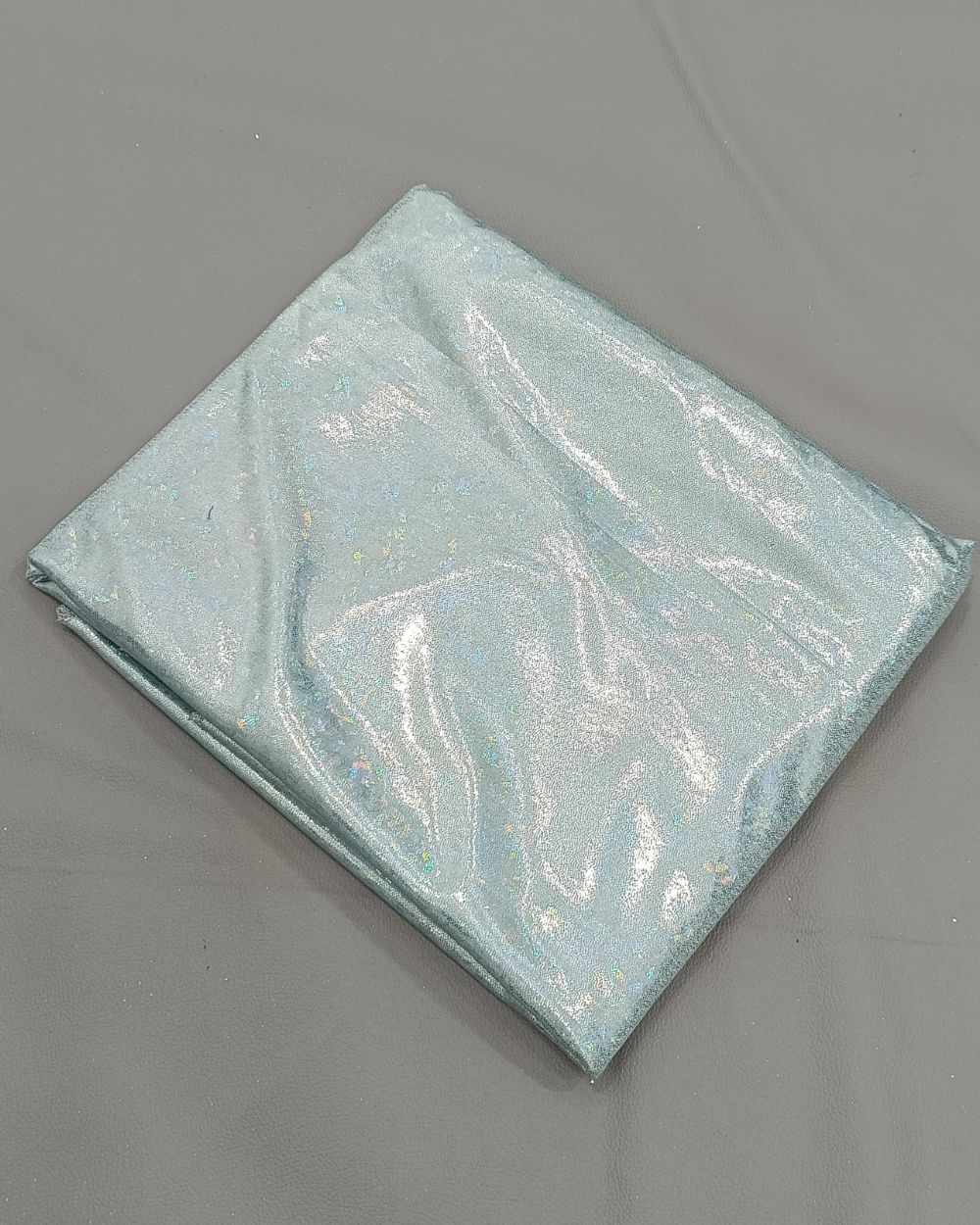 Imported Holographic Lycra Sky Blue Colour 48 Inches Width