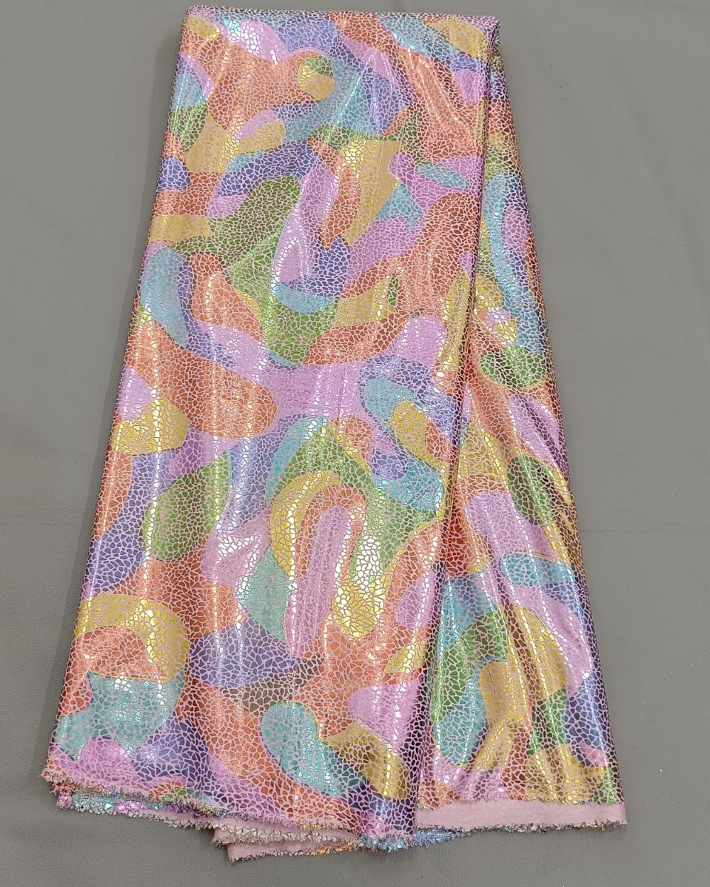 Imported Holographic Lycra Multicolor 48 Inches Width