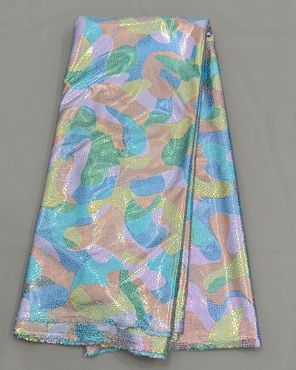 Imported Holographic Lycra Multicolor 48 Inches Width