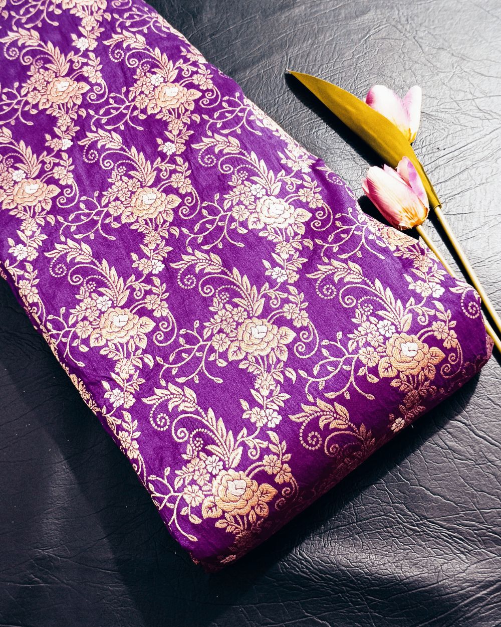 Banarasi Violet Colour 44 Inches Width