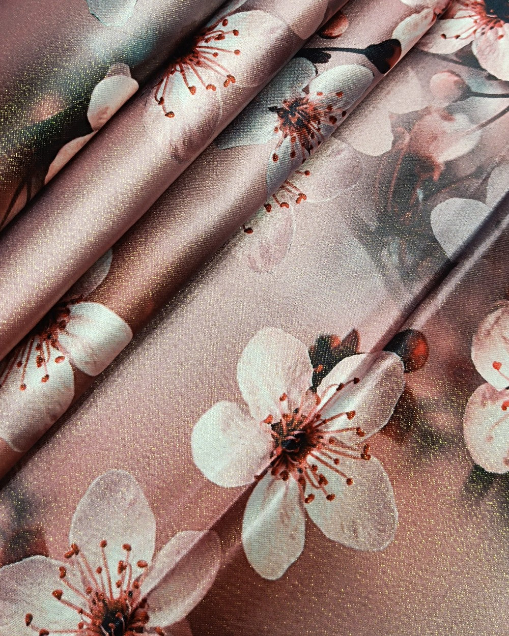 Printed Zari-digital Peach Colour 44 Inches Width