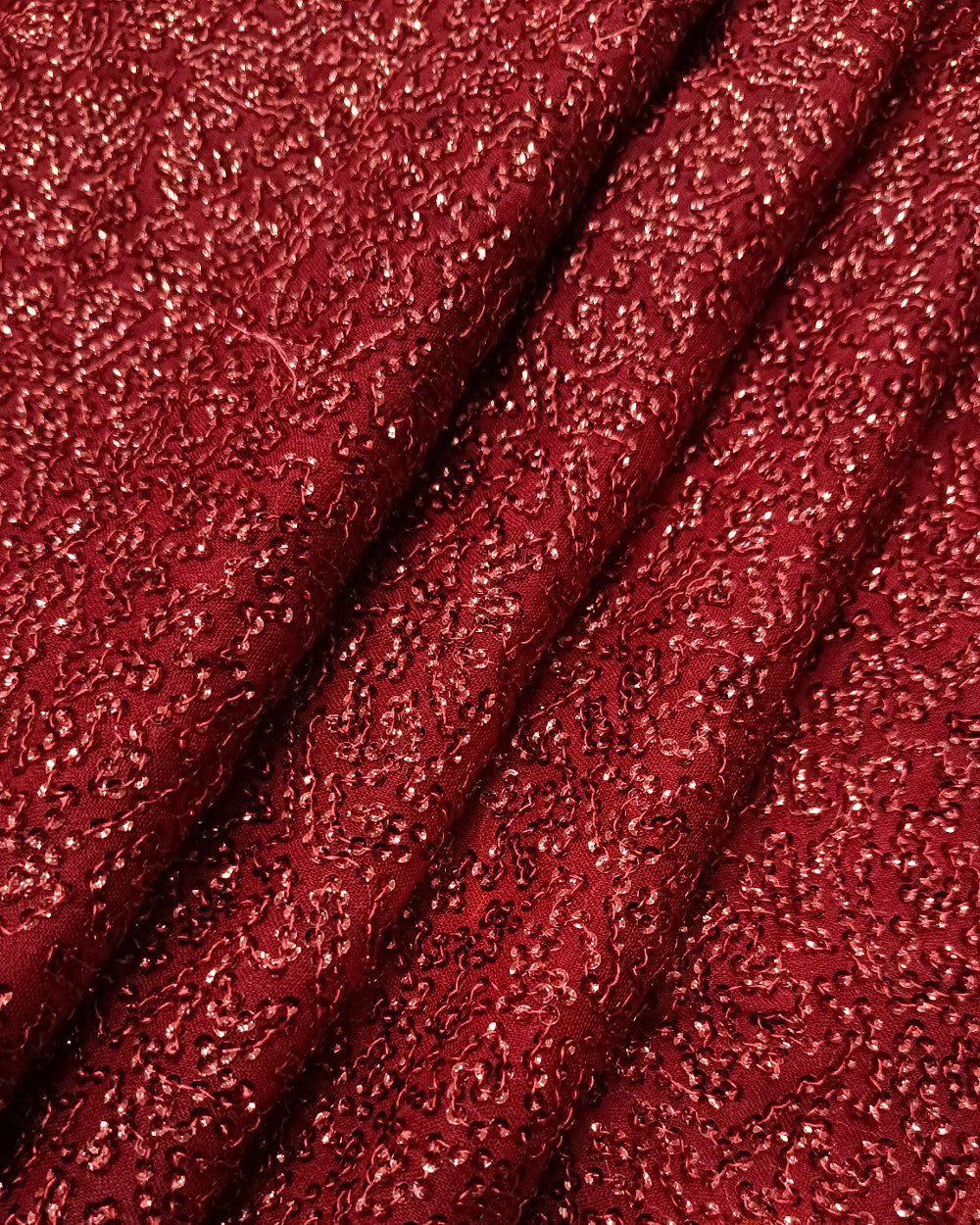 Georgette Khichdi-Sequins Maroon Colour 38 Inches Width