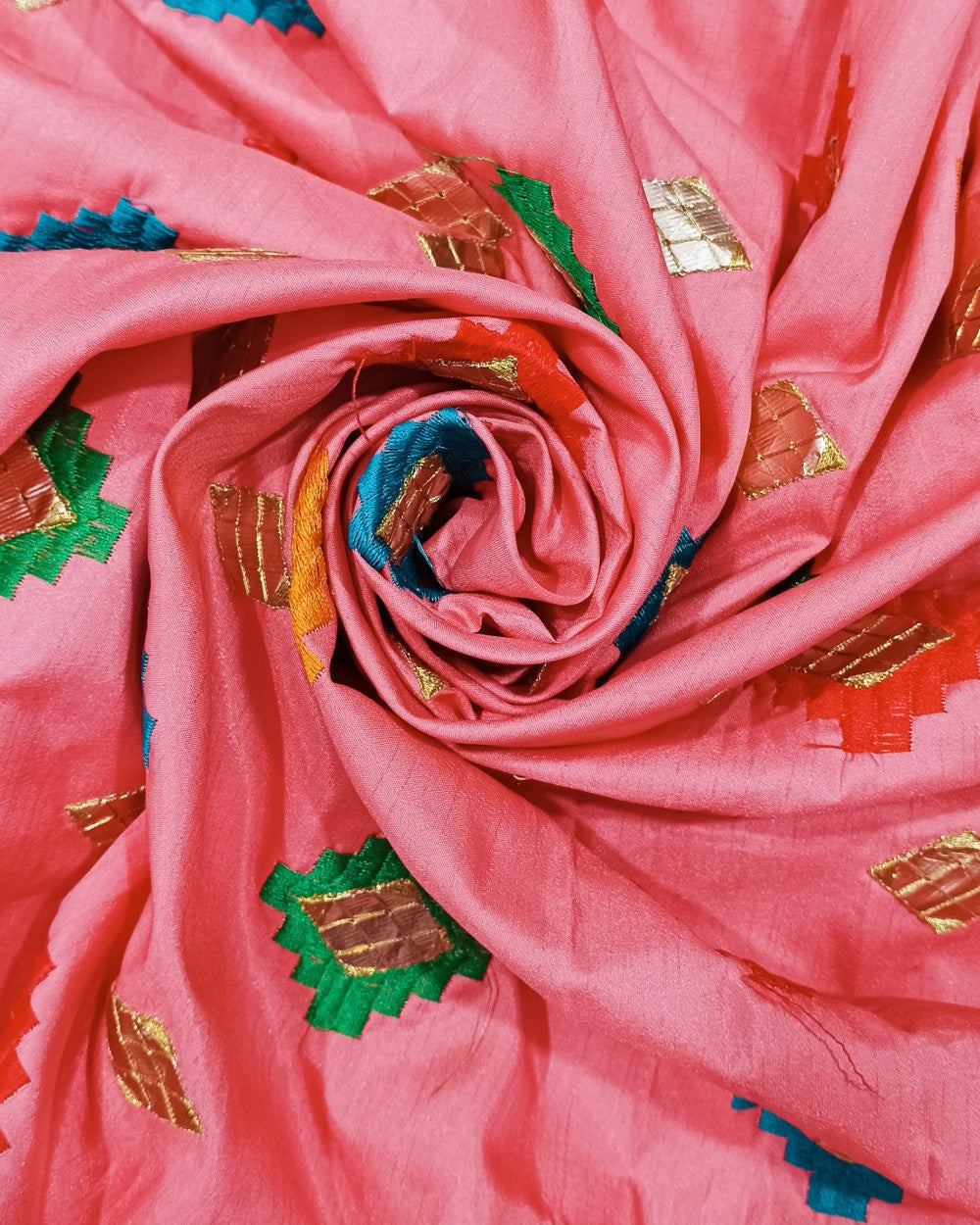 Banglori Work Peach Colour 44 Inches Width