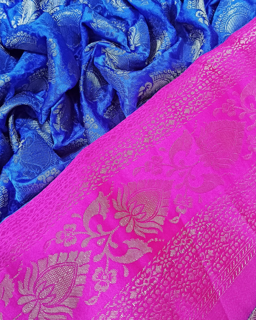 Banarasi Royal Blue Colour 48 Inches Width