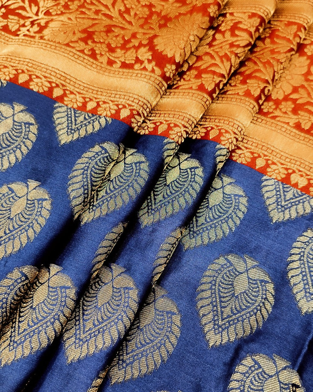 Banarasi Navy Blue Colour 48 Inches Width