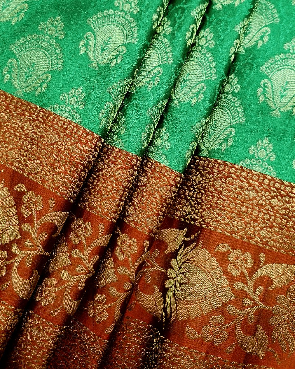 Banarasi Green Colour 48 Inches Width