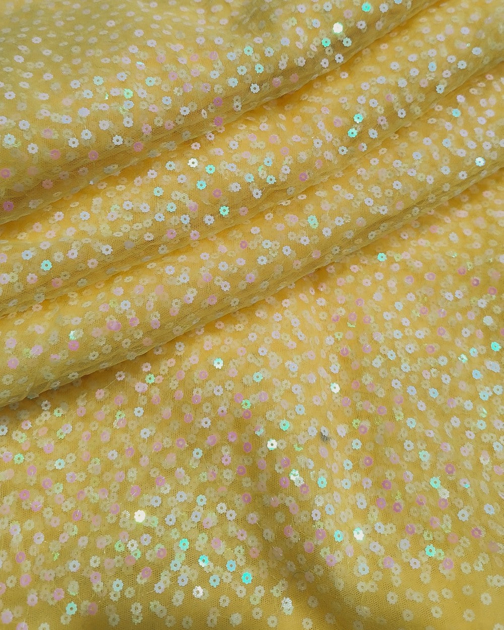 Net Work Yellow Colour 54 Inches Width