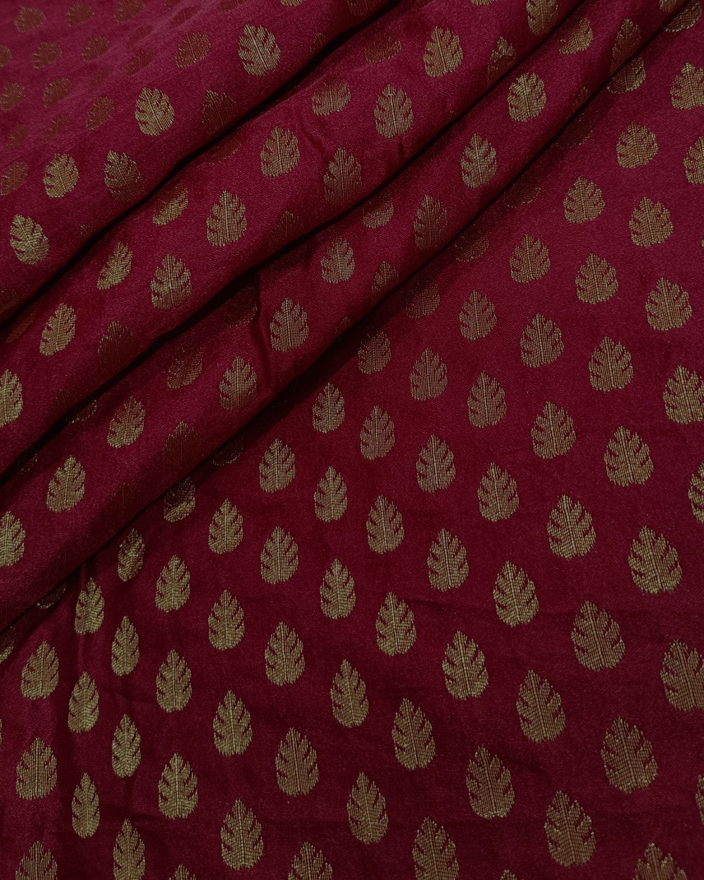 Banarasi Maroon Colour 42 Inches Width