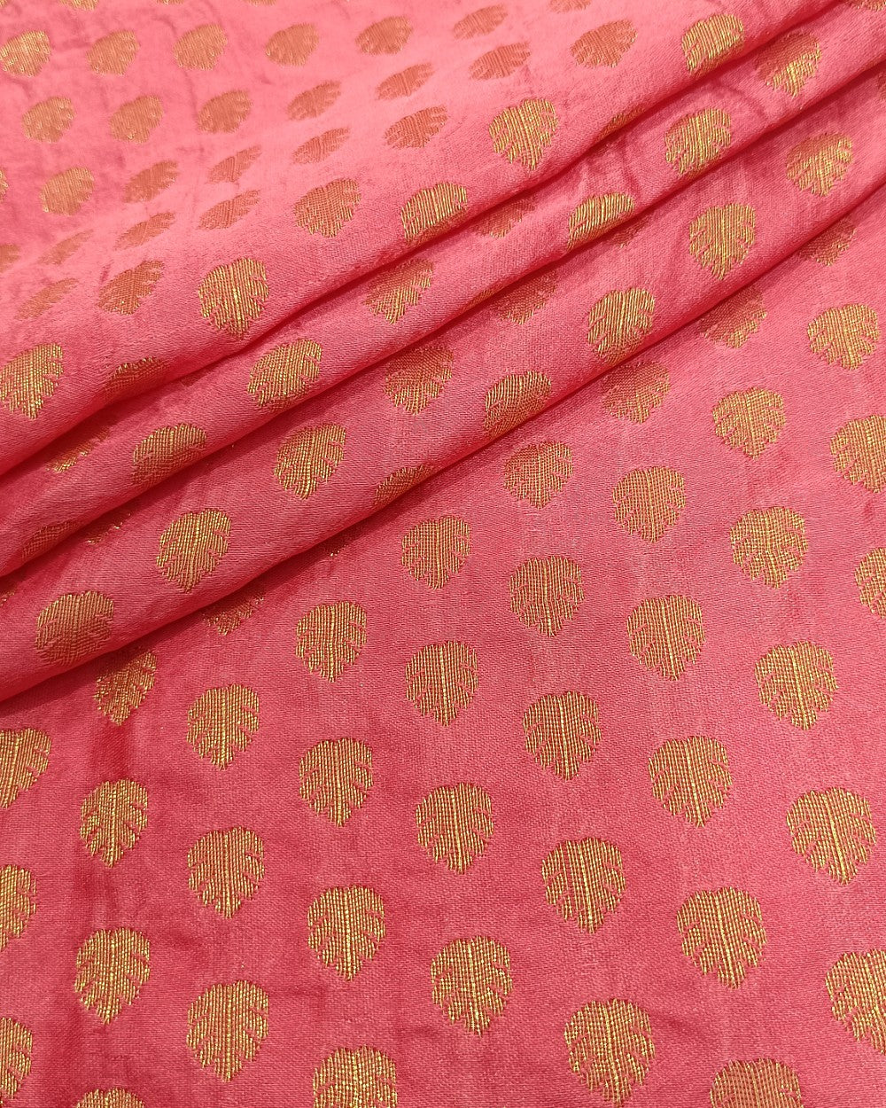 Banarasi Peach Colour 42 Inches Width