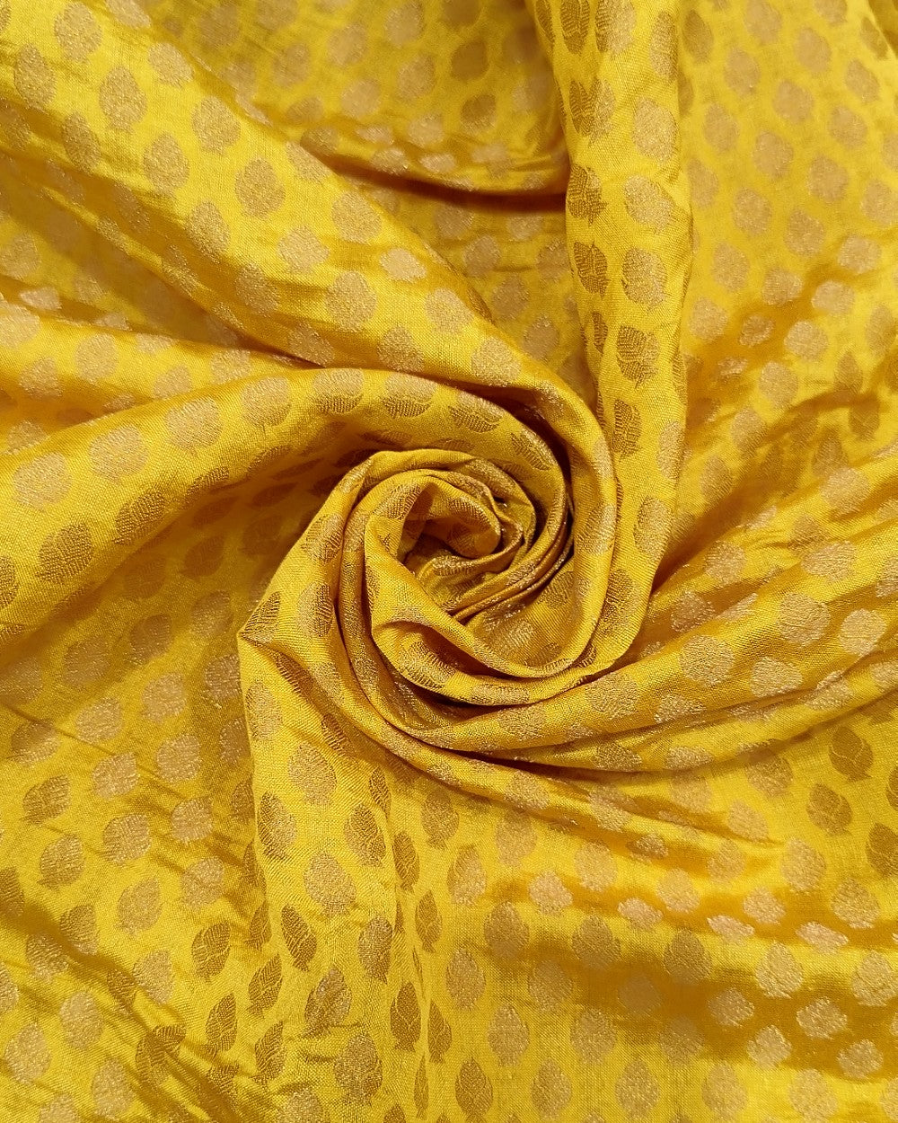 Brocade Yellow Colour 43 Inches Width