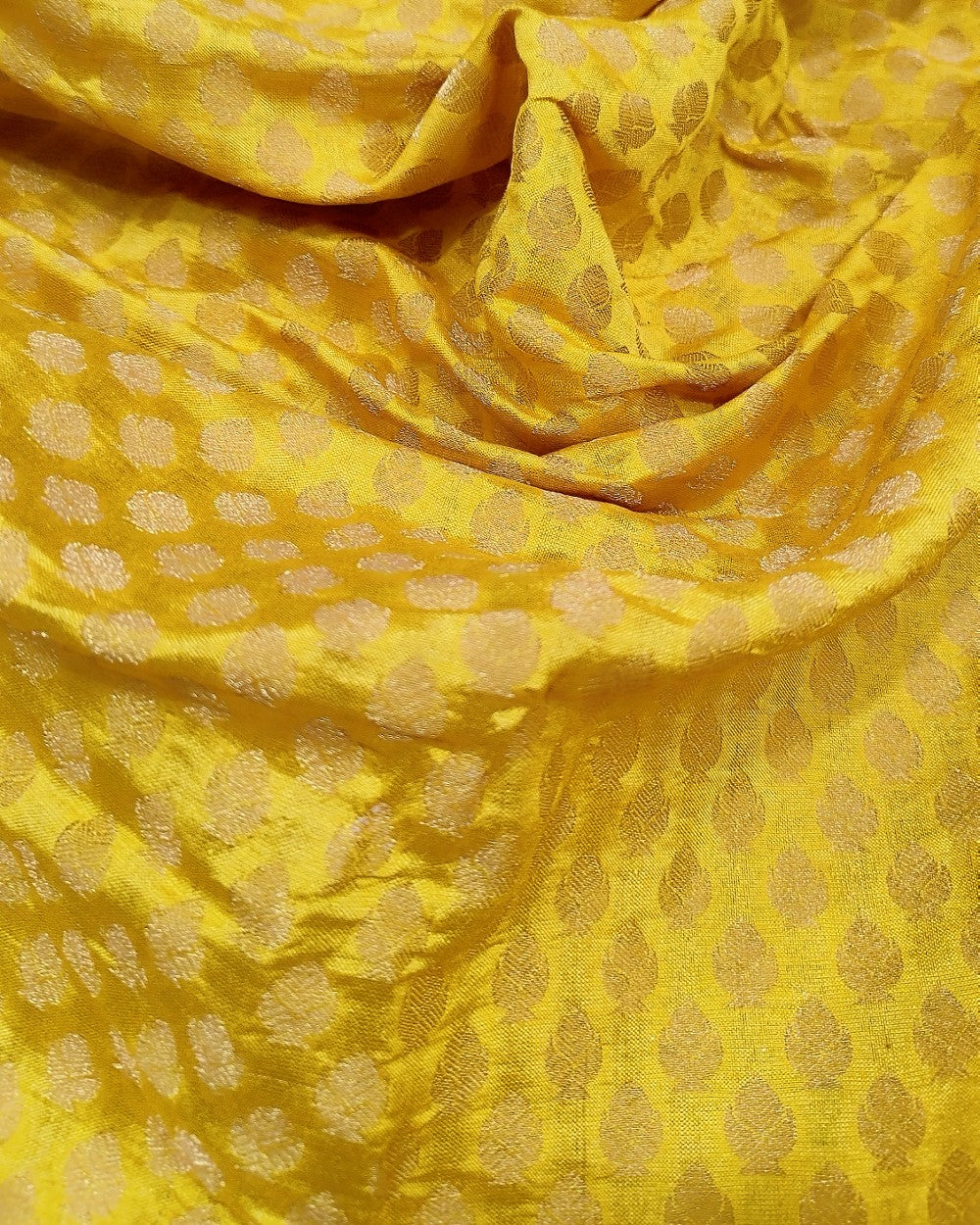 Brocade Yellow Colour 43 Inches Width