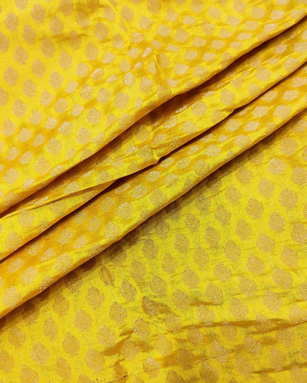 Brocade Yellow Colour 43 Inches Width