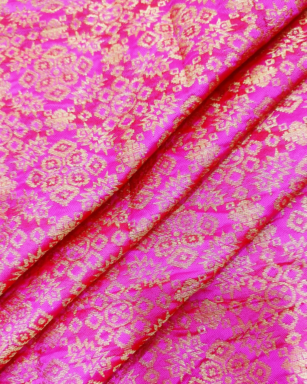 Brocade Rani Pink Colour 47 Inches Width