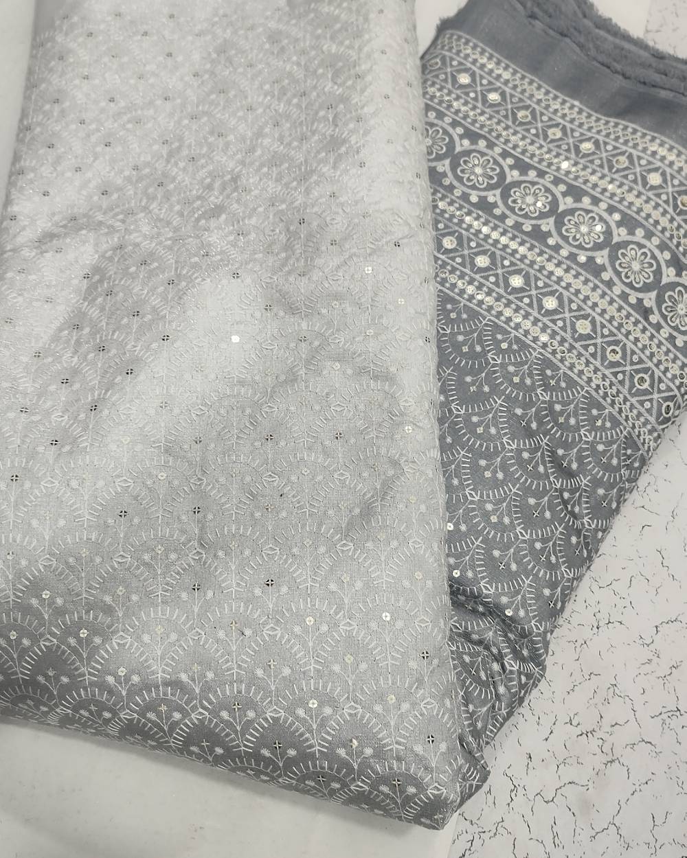 Banglori Work Grey Colour 55 Inches Width