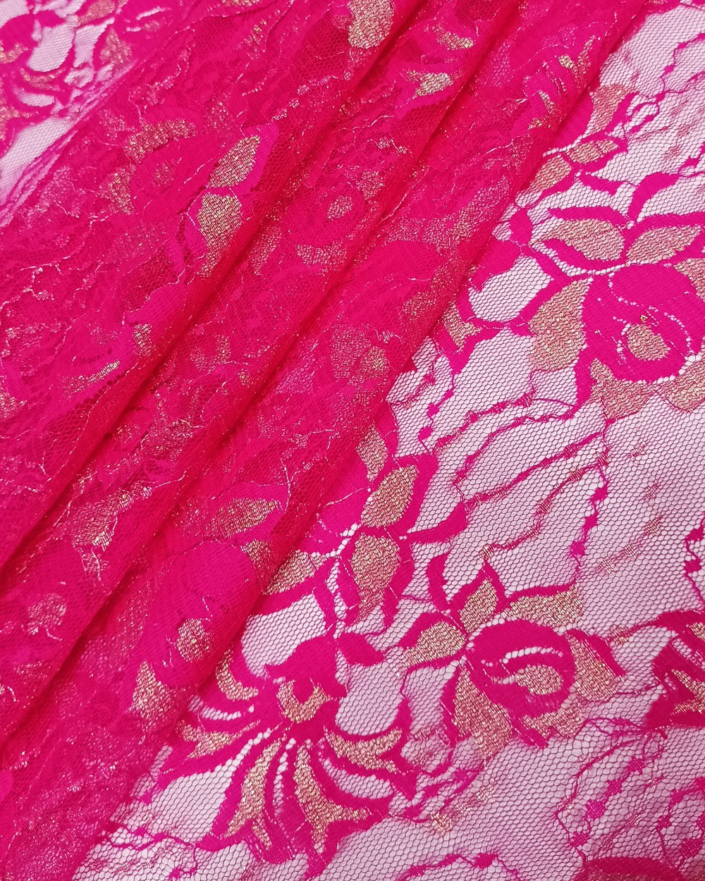 Russell Saree Without Blouse Rani Pink Colour 44 Inches Width